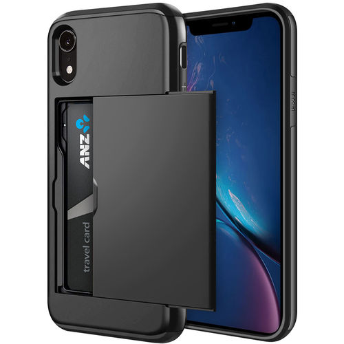 Tough Armour Slide Case & Card Holder for Apple iPhone XR - Black